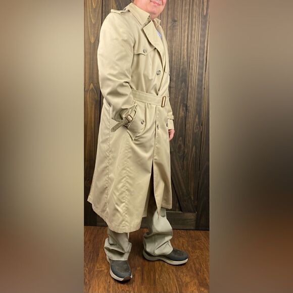 Men's Christian Dior Tan Trench Coat Size 40L - Picture 2 of 15